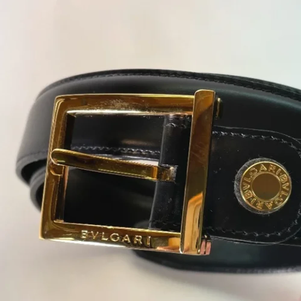 Bvlgari Vintage Pre-owned Leather belts Black Heren