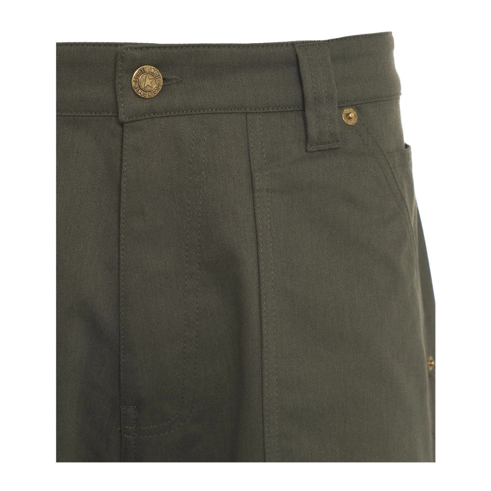 Golden Goose Groene Wijde Cargo Broek Green Heren