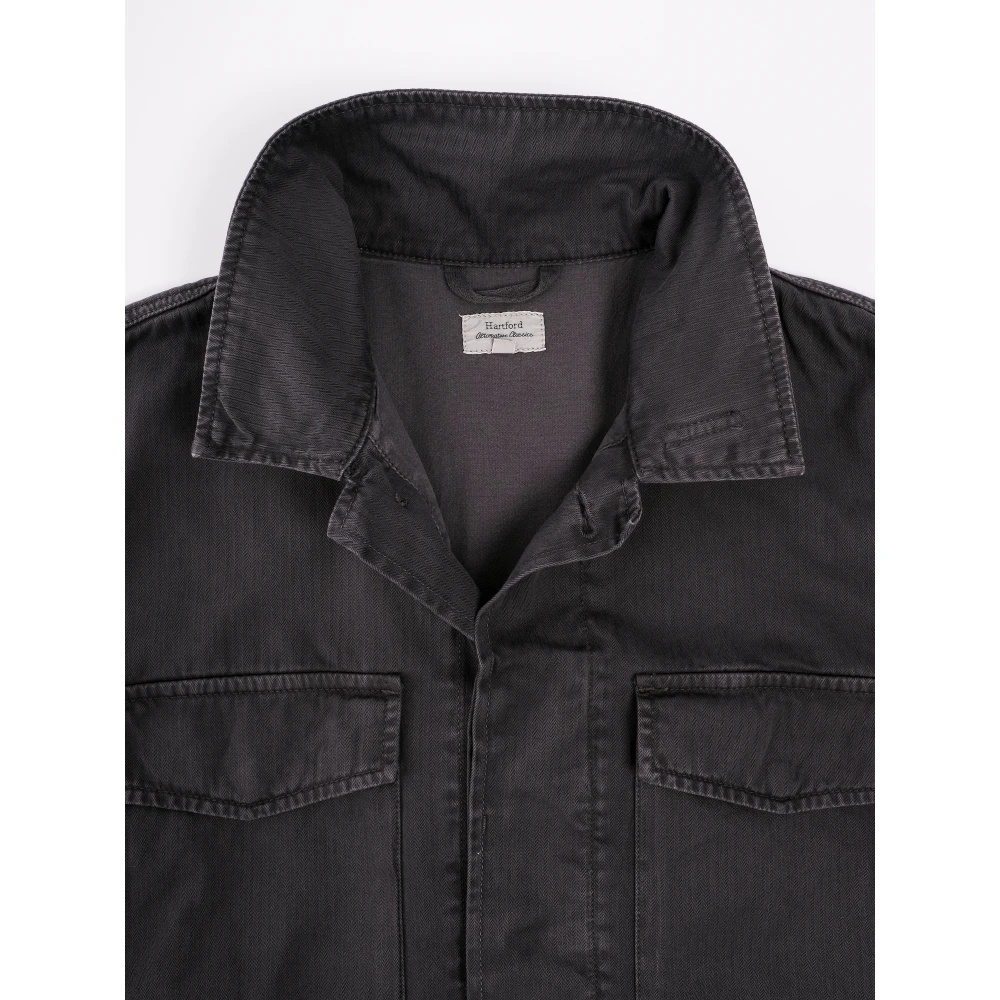 Hartford Militair-geïnspireerde Field Jacket Black Heren