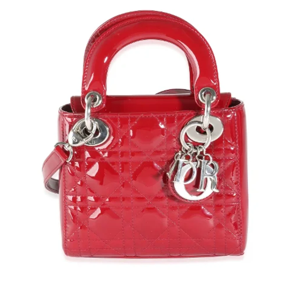Dior Vintage Pre-owned Leather dior-bags Red Dames