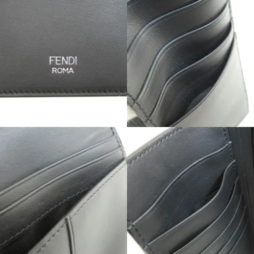 Fendi Vintage Pre-owned Leather wallets Black Dames