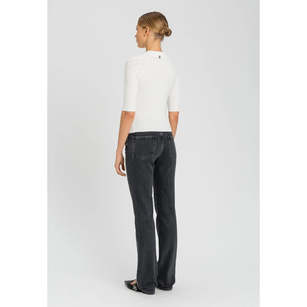 Twinset Zwarte Denim Jeans Gray Dames