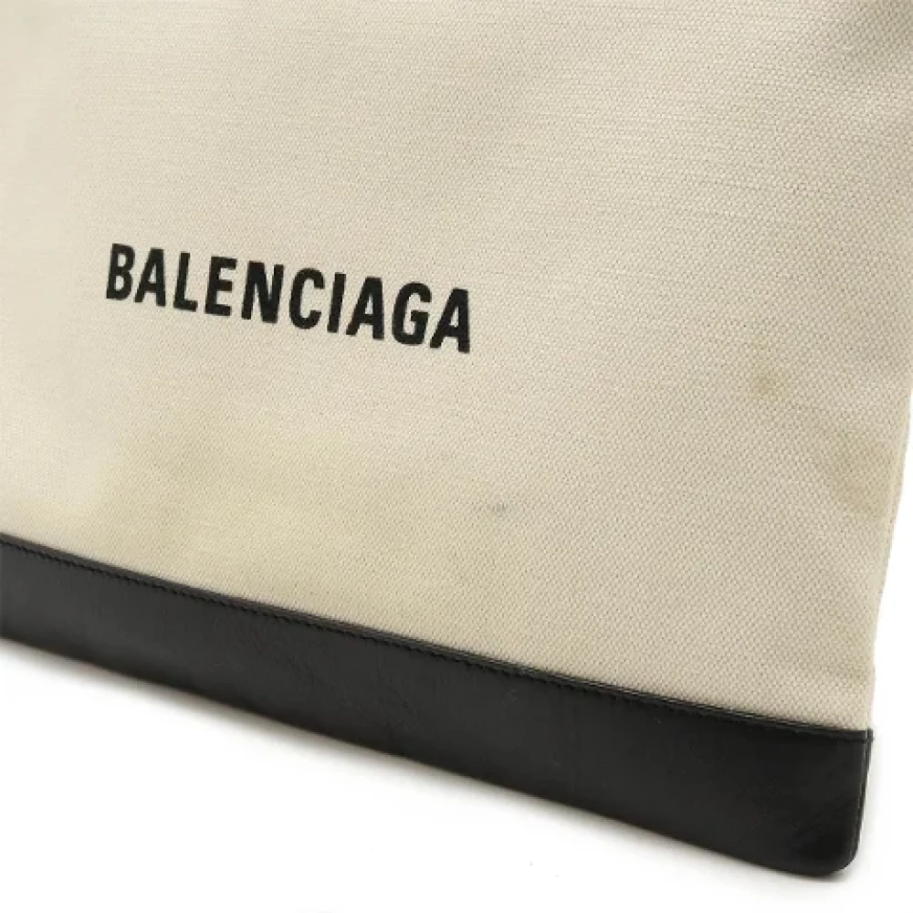 Balenciaga Vintage Pre-owned Canvas clutches Beige Heren