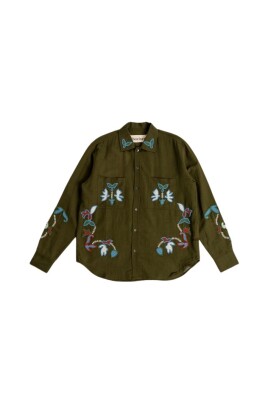 khaki-embroidered-pearls-shirt-rouat