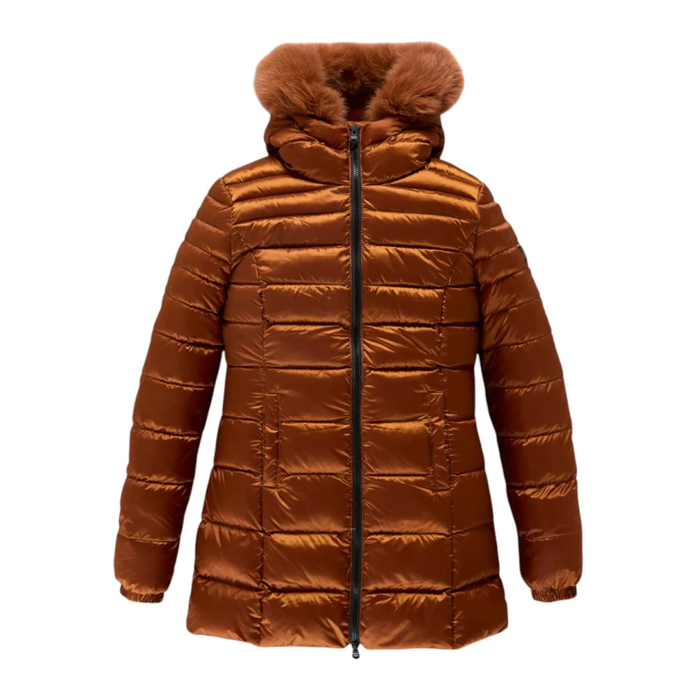 RefrigiWear Lange Pufferjas Brown Dames