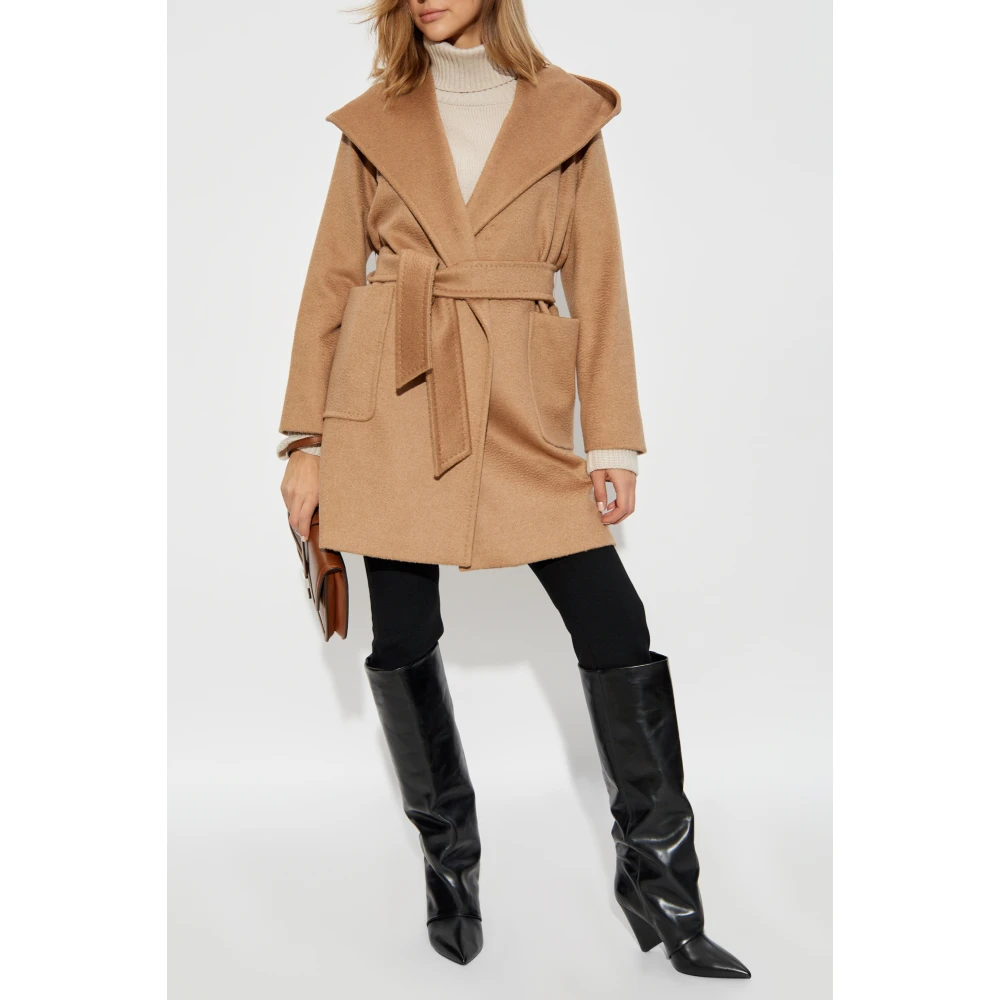 Max Mara Jas Rialto met capuchon Beige Dames
