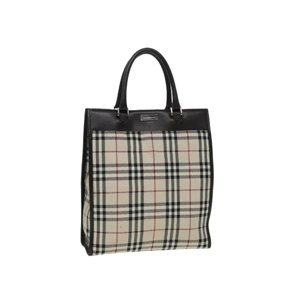 Burberry Vintage Pre-owned Canvas handbags Beige Dames