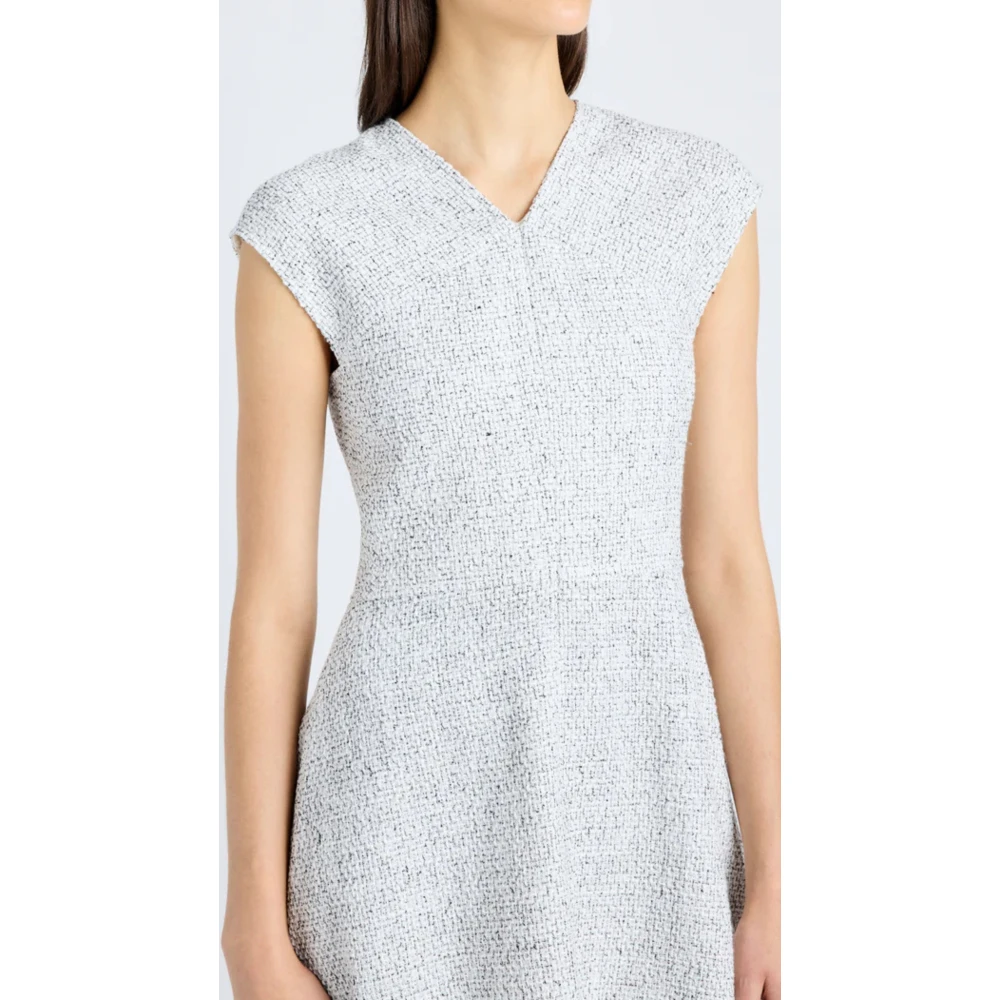 Proenza Schouler Albast Tweed A-Lijn Jurk White Dames
