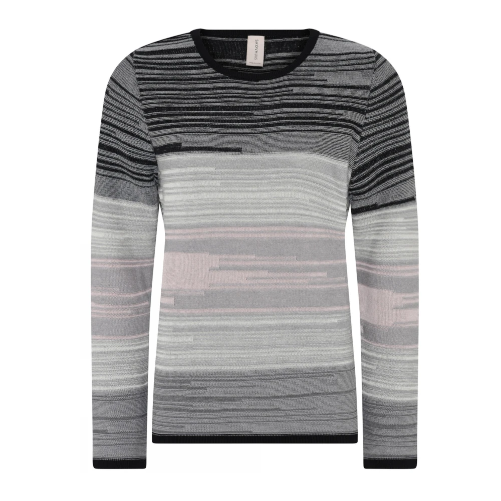 Skovhuus Mix Colour Pullover Sweater Zwart Grijs Multicolor Dames