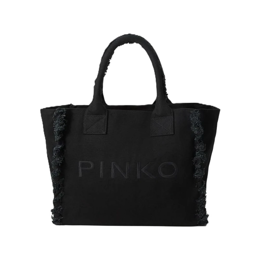 Pinko Women's Black Shopping Bags, One Size, Beach Shopper