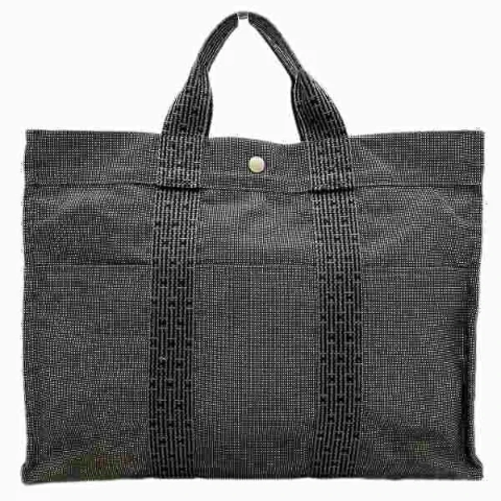 Hermès Vintage Pre-owned Canvas handbags Gray Dames