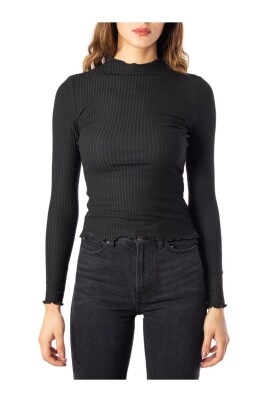 black-ribbed-knit-mock-neck-top
