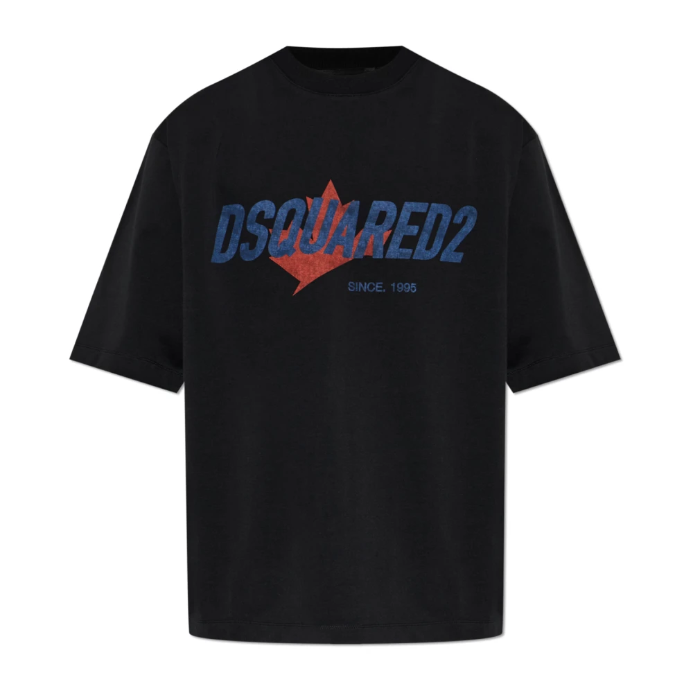 Dsquared2 Branded Logo T-Shirt - Male - T-Shirts - Black - M - Tops
