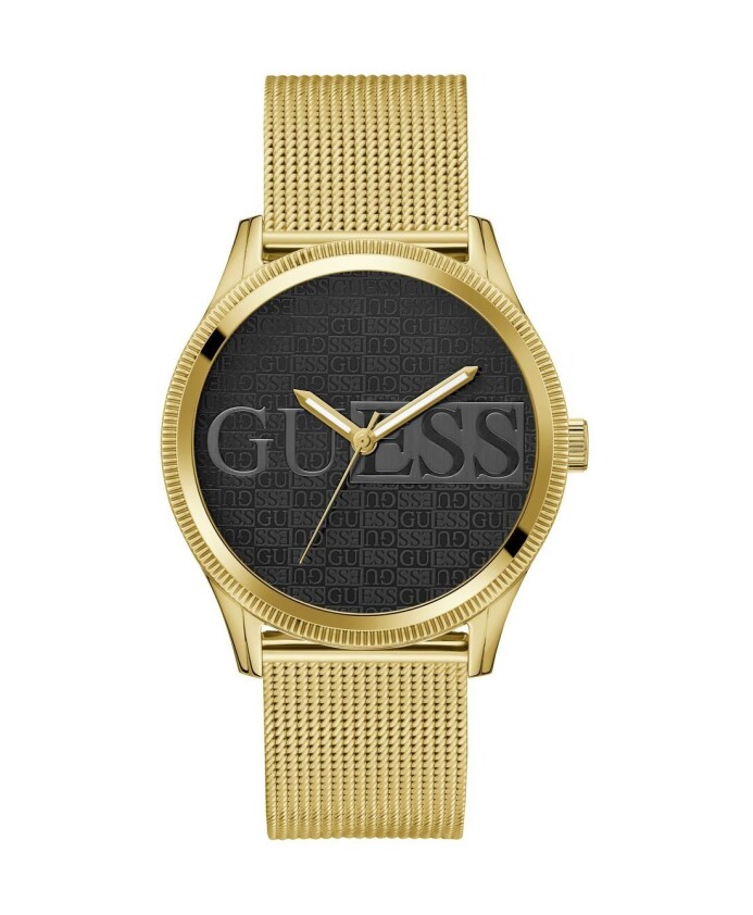 montre-guess-reputation-en-acier-inoxydable-noir-et-or