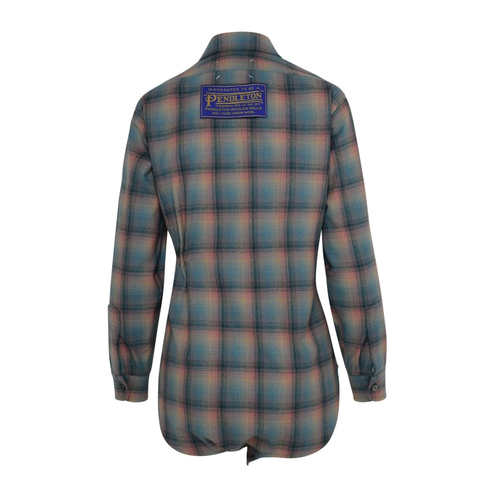 Maison Margiela Geruite Wollen Overhemd Multicolor Dames