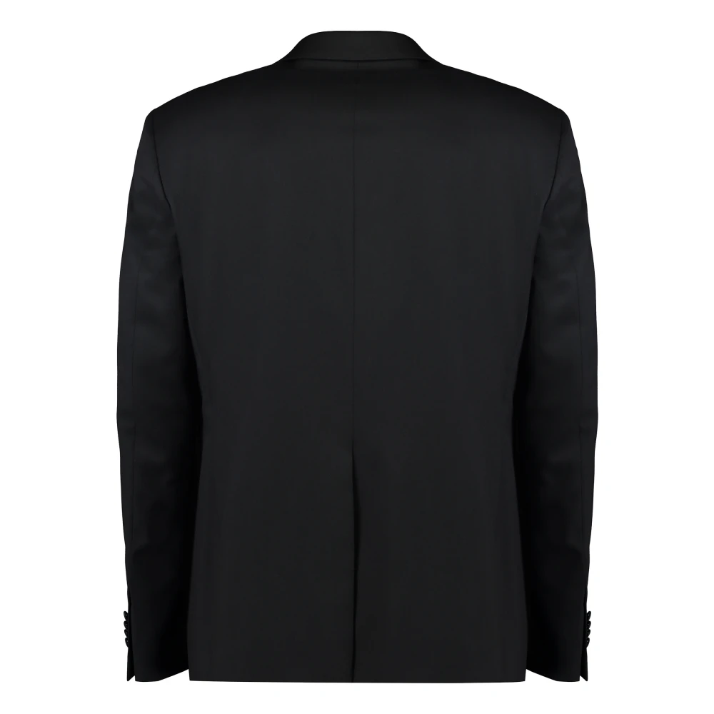 Tagliatore Wollen driedelig pak Black Heren