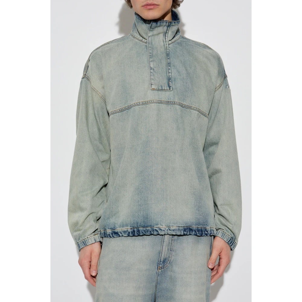 Diesel Denim sweatshirt D-Flow-S1 Blue Unisex