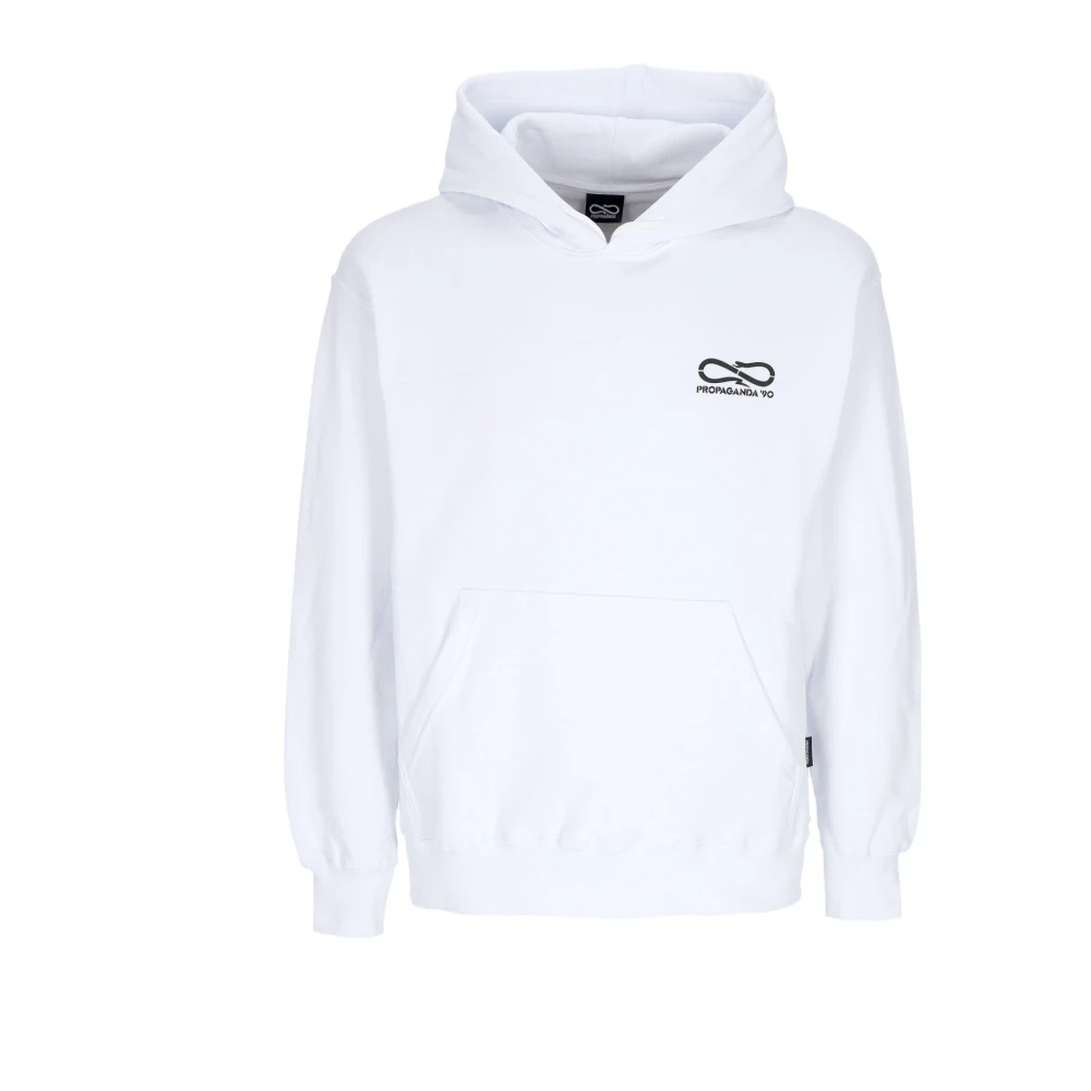 Propaganda Witte hoodie met lange mouwen en voorzak White Heren