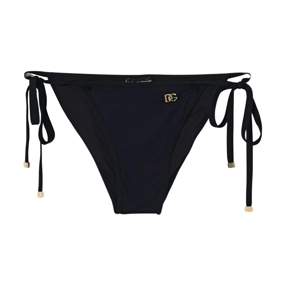 Dolce & Gabbana Women's Black Bottom Tie Swimsuit For A Secure And Adjustable Fit On The Beach Or Pool