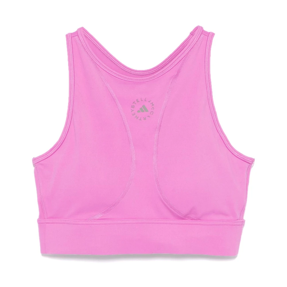 Adidas by stella mccartney Paarse Top met Open Rug Purple Dames