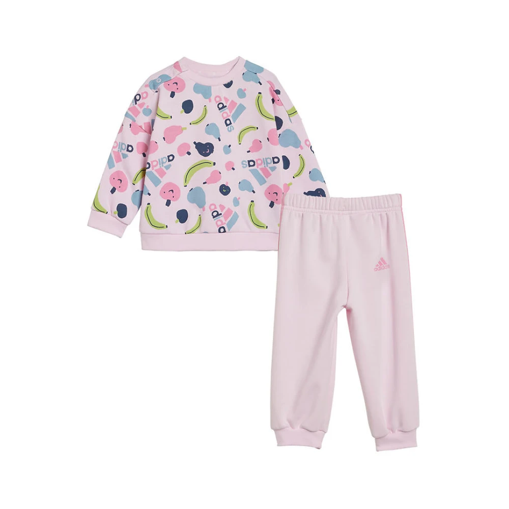 Adidas Barn Allover Print Jogger Set - Rosa Multicolor, Unisex