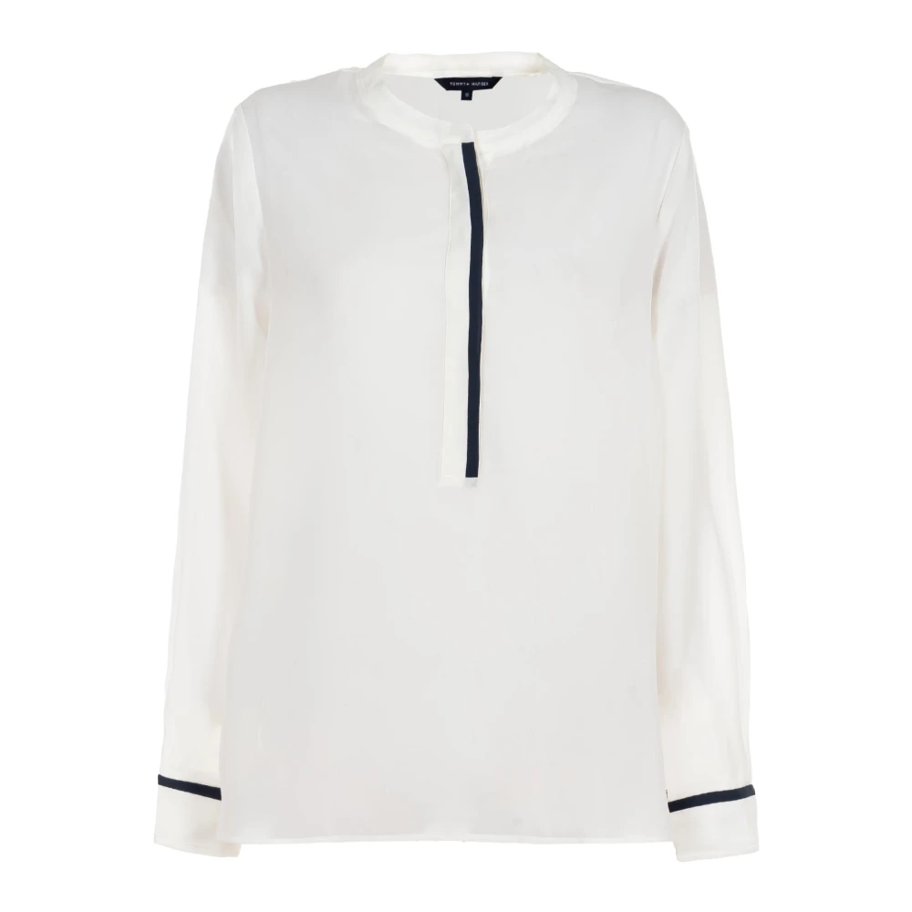 Tommy Hilfiger Elegante Blouse met Lange Mouwen White Dames