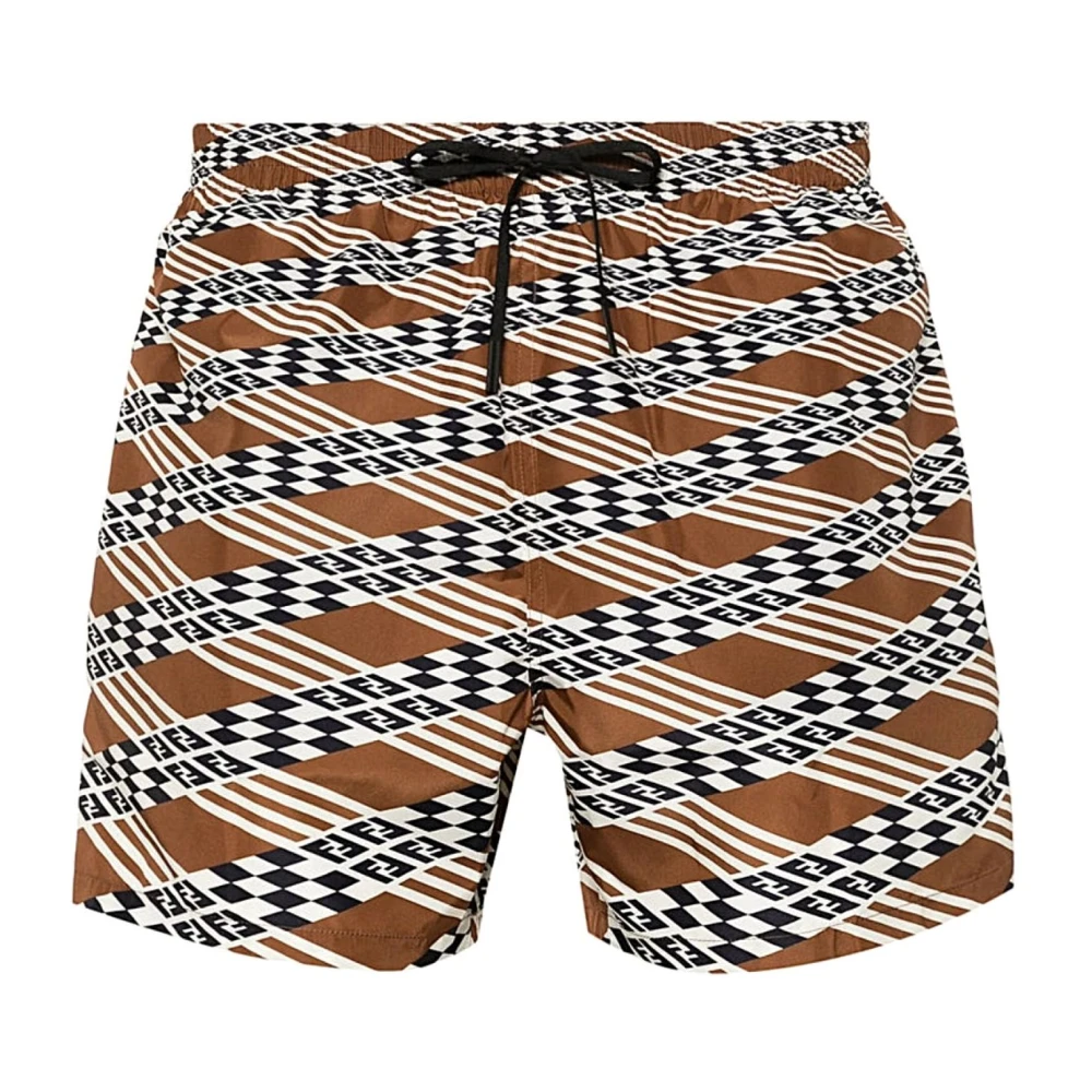 Fendi Herren Multicolor Bademode, Mehrfarbig, Lgröße:
