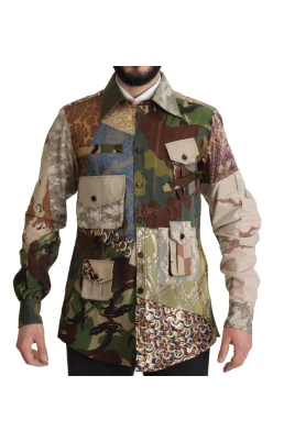 Patchwork Camouflage Fritidsskjorta