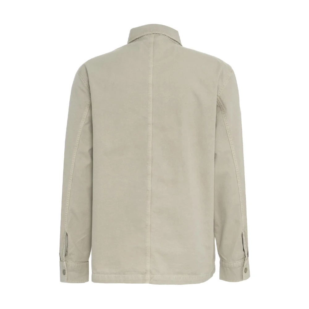 closed Grijze Overshirt met Shirt-Stijl Kraag Gray Heren