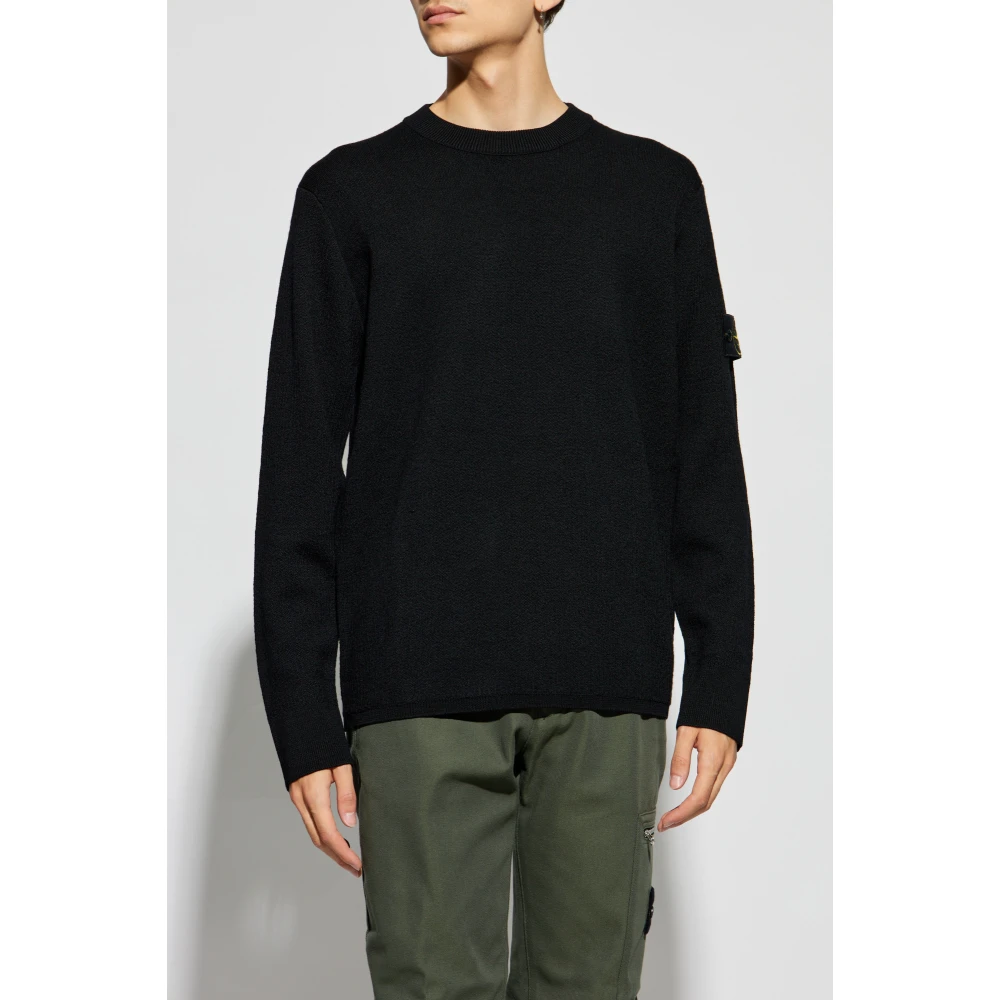 Stone Island Wollen trui Black Heren