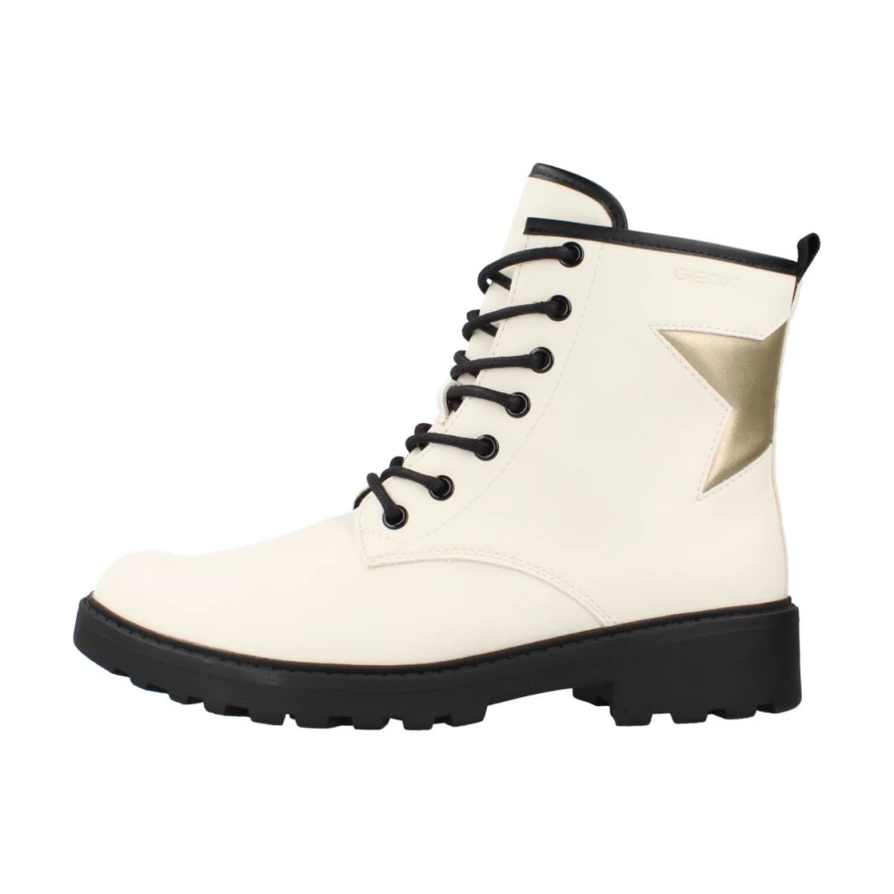 Geox Lace-up Boots White Dames