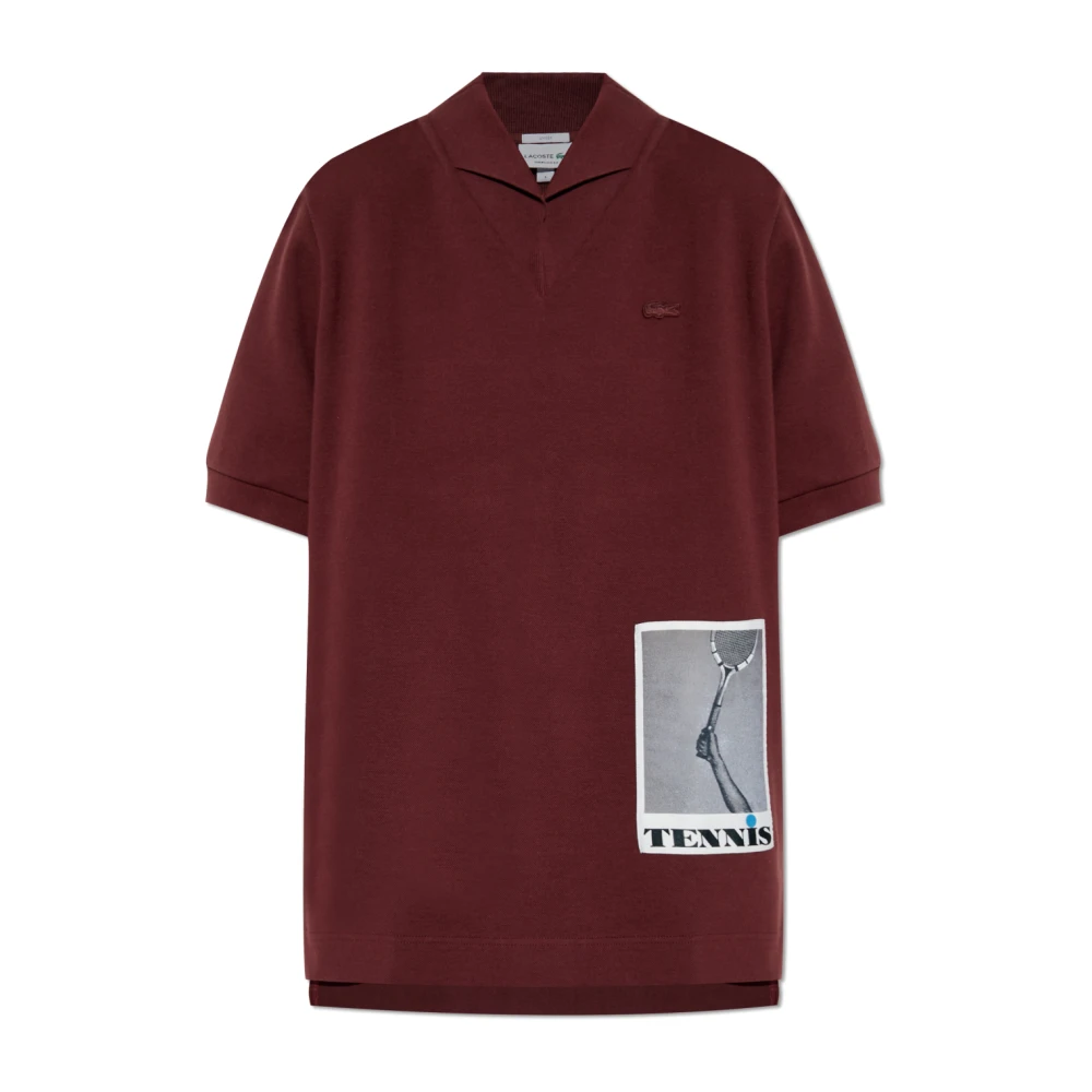 Lacoste Polo met patch Red Unisex