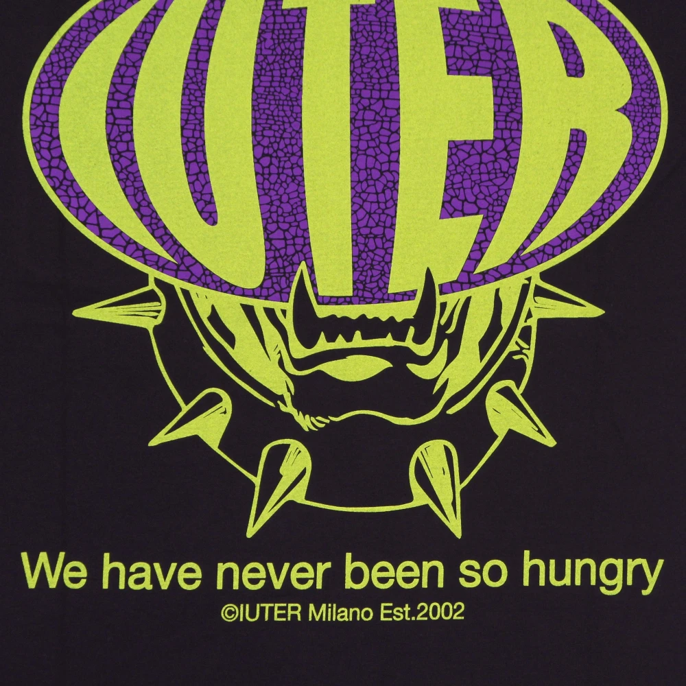 Iuter Zwarte Hungry Tee Korte Mouw T-shirt Black Heren