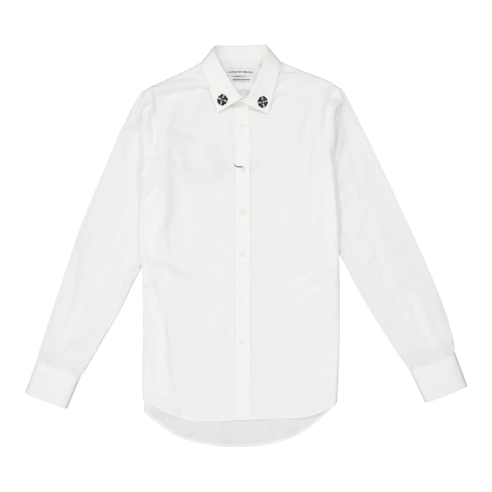 Alexander mcqueen Witte Katoenen Knoop-Up Shirt Ss22 White Heren