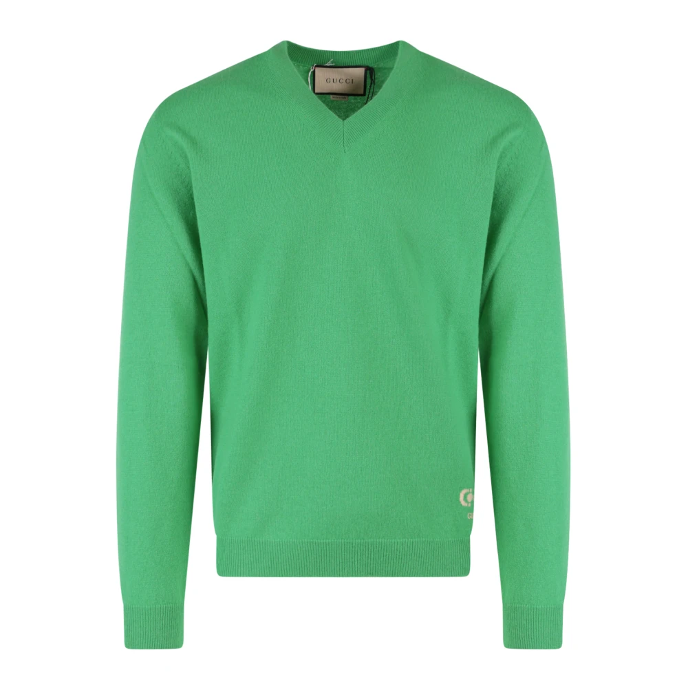 Gucci V-hals Knitwear Green Heren