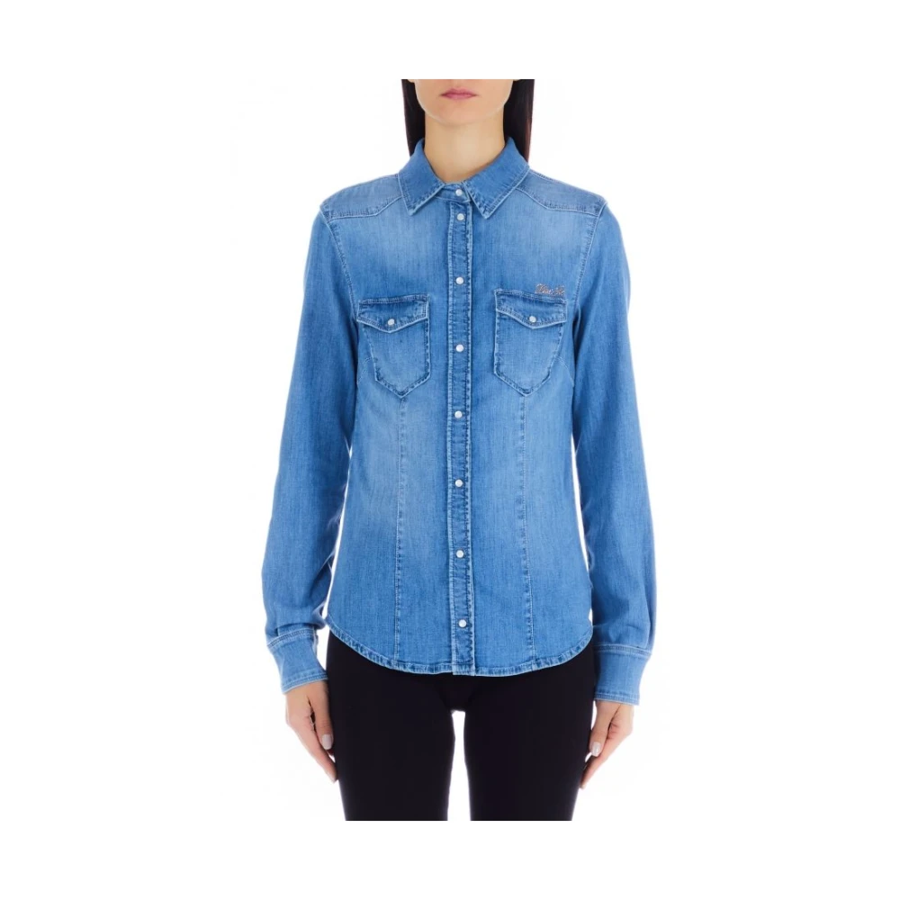 Liu Jo Vrouw Blauw Denim Overhemd