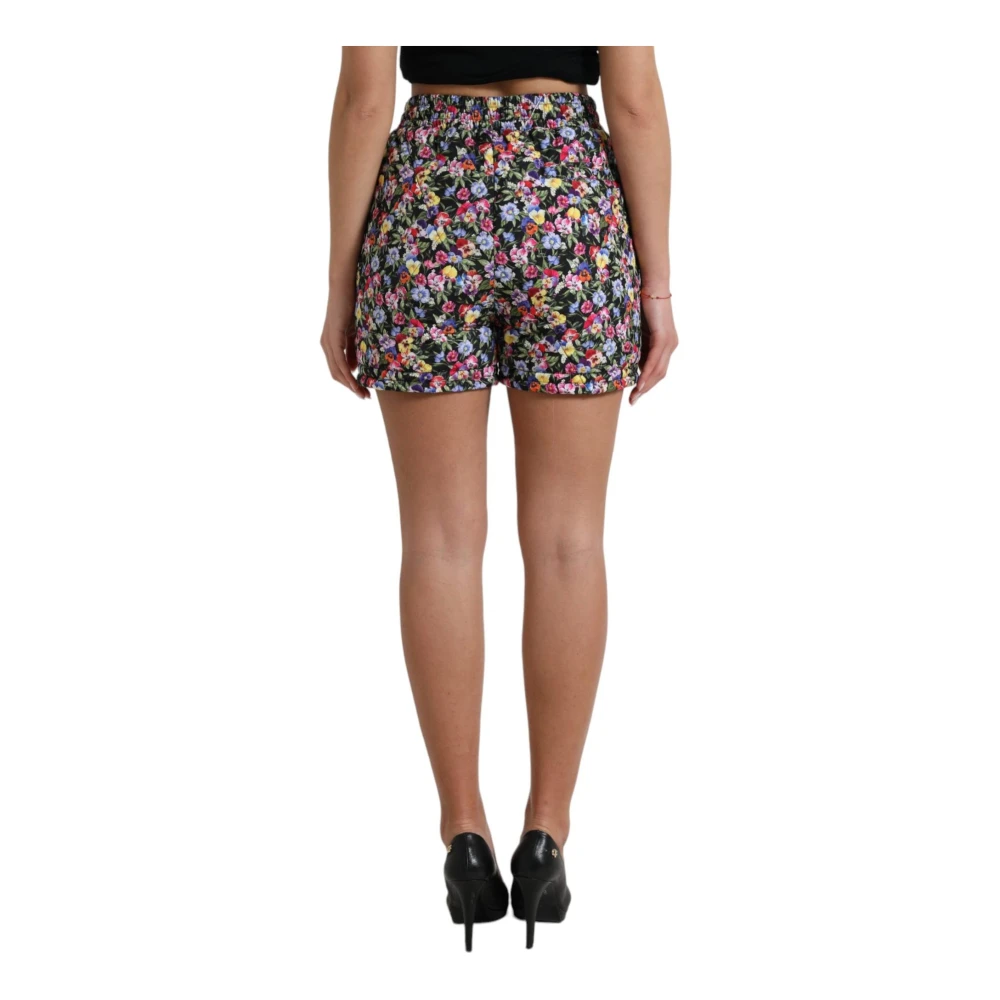 Dolce & Gabbana Bloemen hoge taille hotpants shorts Multicolor Dames
