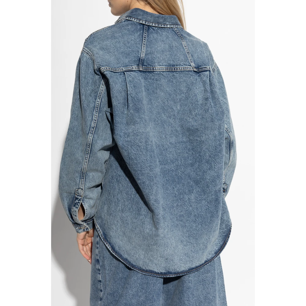 Samsøe Denim Overhemd Saeleanori Blue Dames