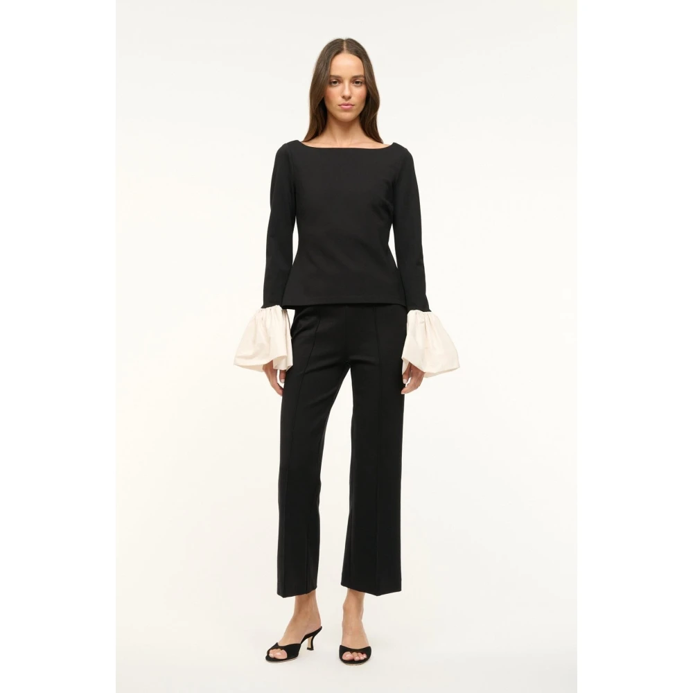 Staud Volumineuze Manchetten Top Black Dames