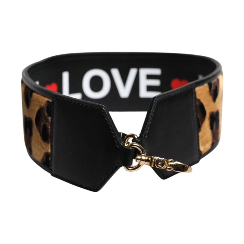 Dolce & Gabbana Women's Gold Leopard Love Bag With Detailing