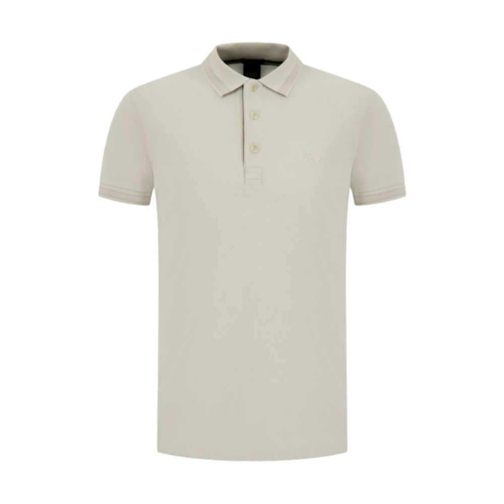 Hugo Men's Beige Polo Shirts, 2XL, Regular Fit Piqué Polo