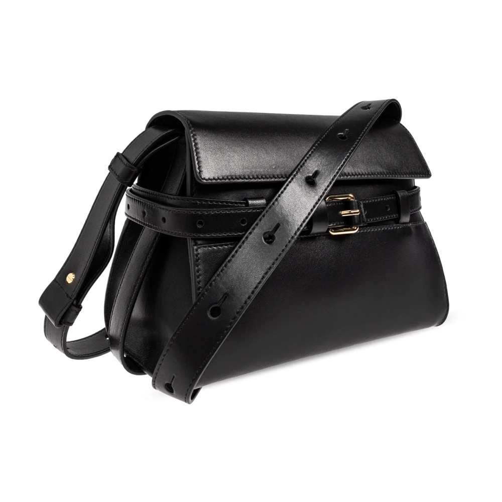 Moschino Schoudertas met logo Black Dames