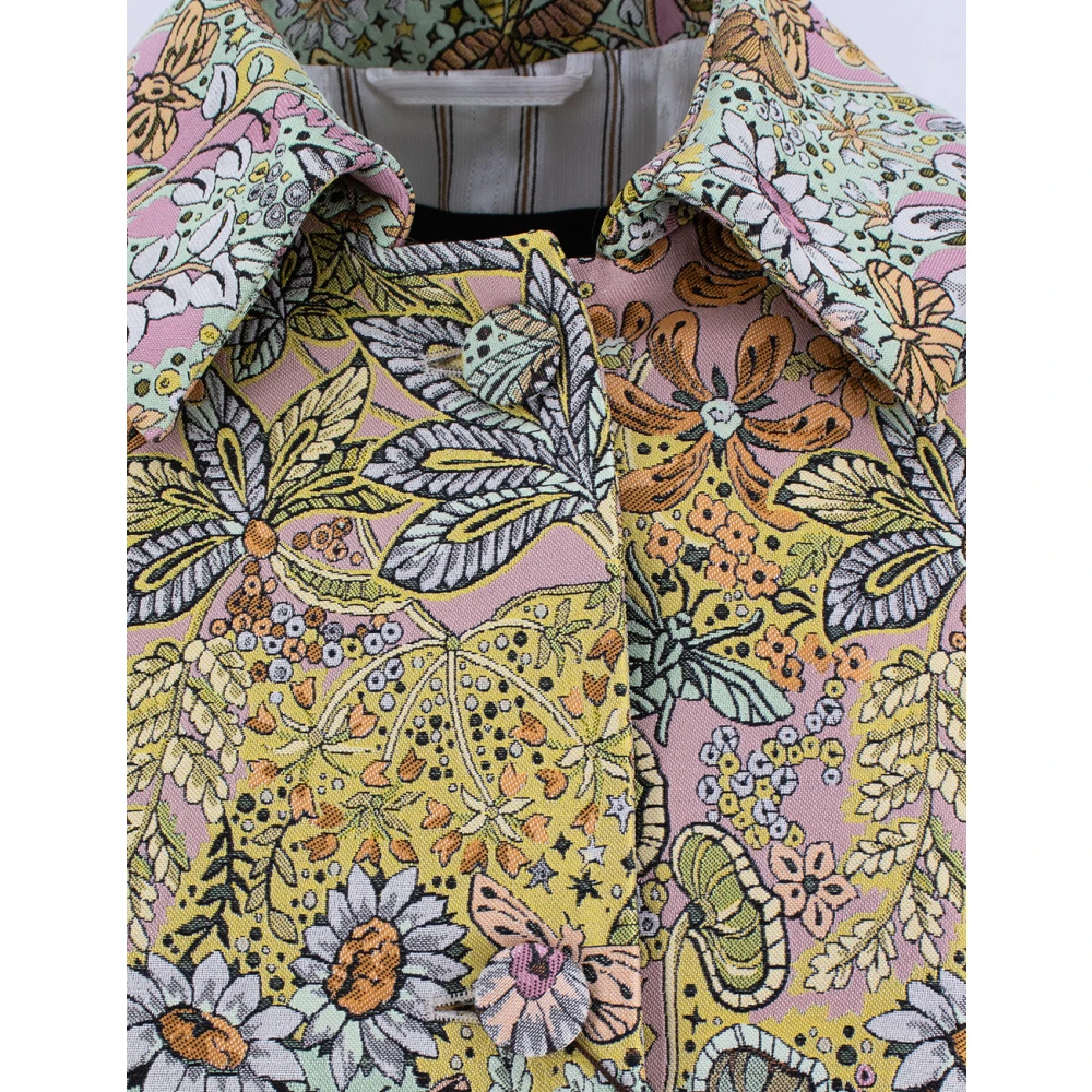 ETRO Op Maat Gemaakte Paisley Print Jas Green Dames