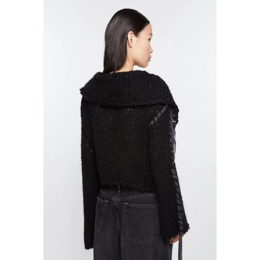 Acne Studios Stijlvolle Gebreide Cardigan Sweater Black Dames