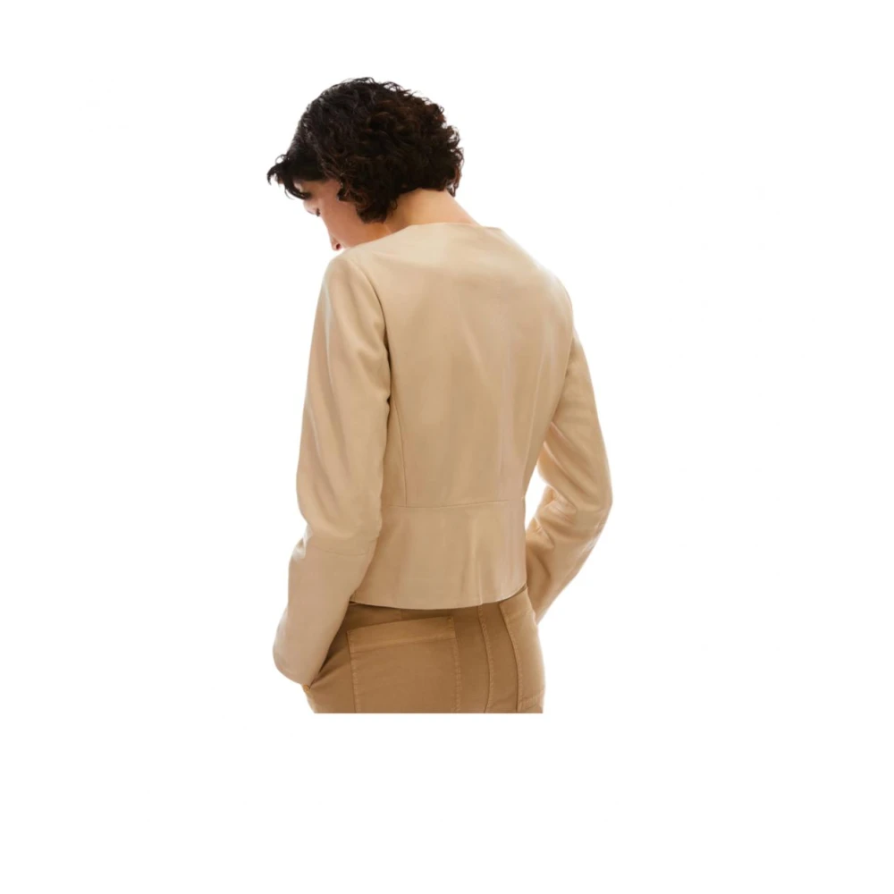 Pennyblack Leren jassen en Blazers Beige Dames
