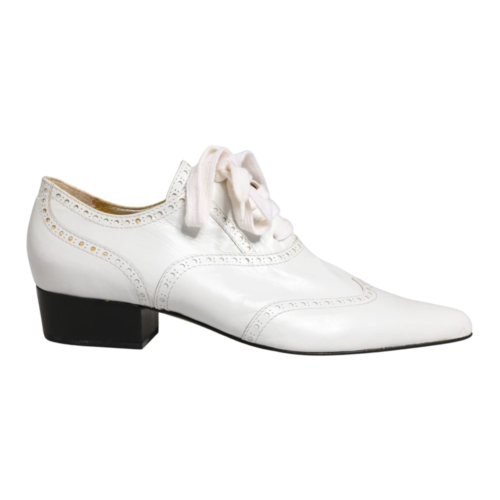 Dolce & Gabbana Women's White Brogue Oxford - Laced Shoes - 6 Uk - Shoes