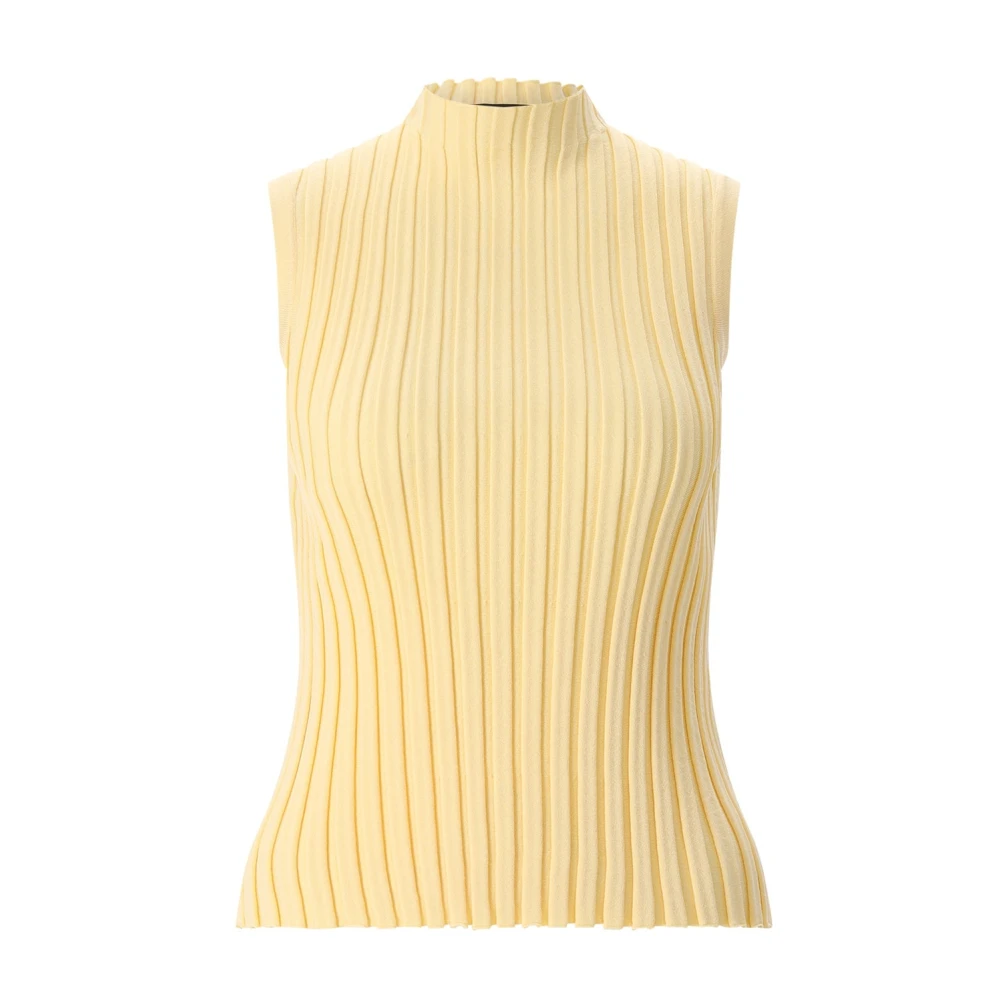 Weekend Max Mara Vrouw Geel Tops Dames, S, Sleeveless Tops