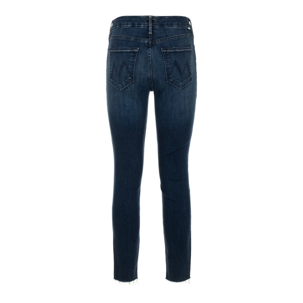 Mother Denim Enkel Fray Jeans Blue Dames