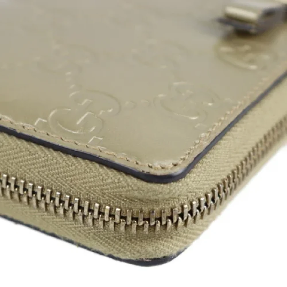 Gucci Vintage Pre-owned Leather wallets Yellow Dames