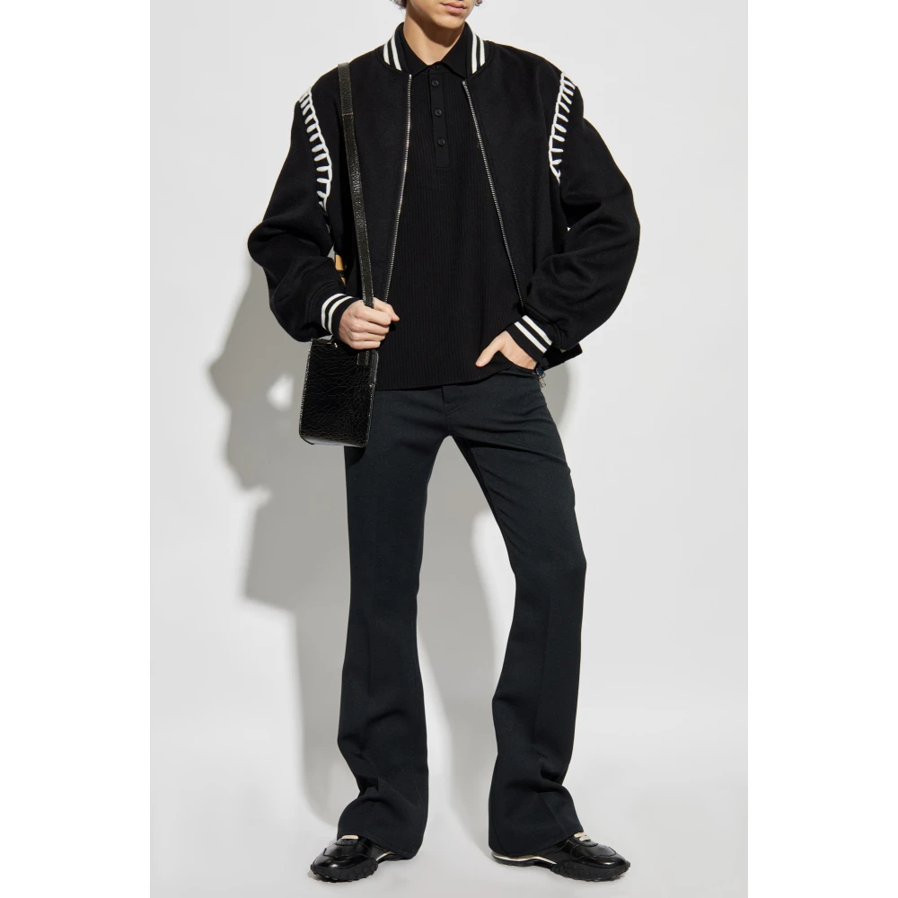 Courrèges Polo met logo Black Heren